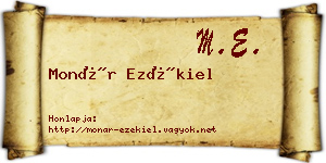 Monár Ezékiel névjegykártya